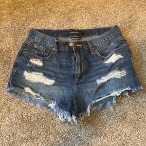 Aeropostale Ripped High Rise Shorty